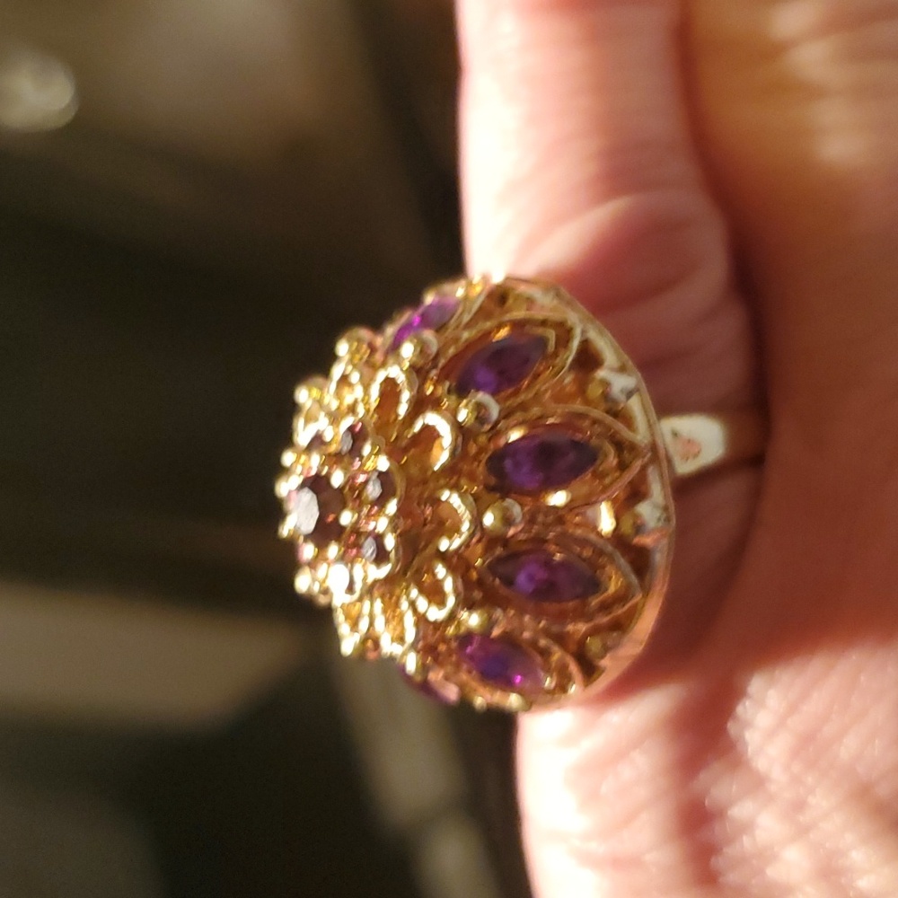 Vintage costume jewlery ring size 6 - Picture 5 of 5